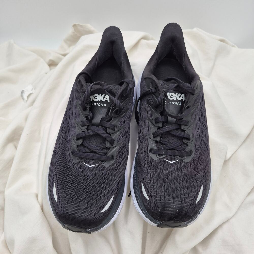 HOKA Clifton 8 BLACK Women's Sneakers size 8 wide
